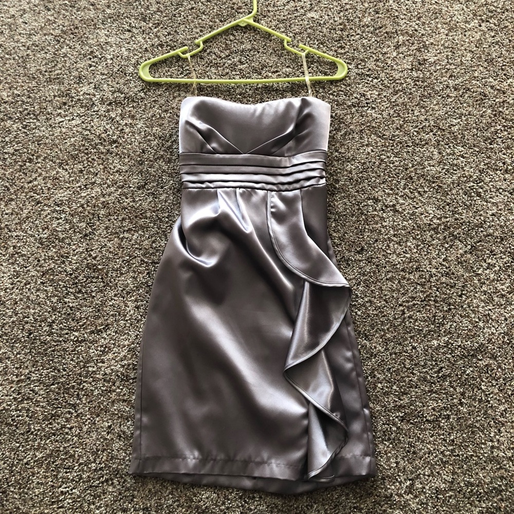 Silver Mini Formal Dress